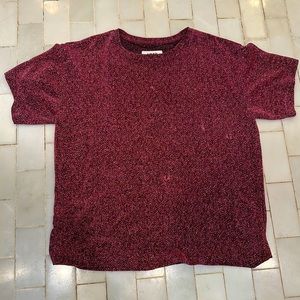 MM6 Margiela Glitter Pink Shirt Women's Short Sleeve Pullove